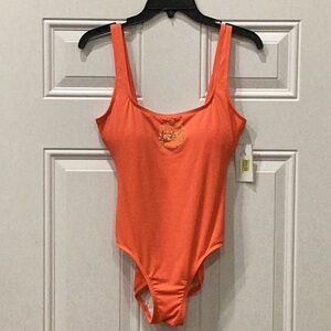 New Michael Kors One-Piece Bathing Suit Swimwear Coral Orange Sz 8 (Item#SW002)
